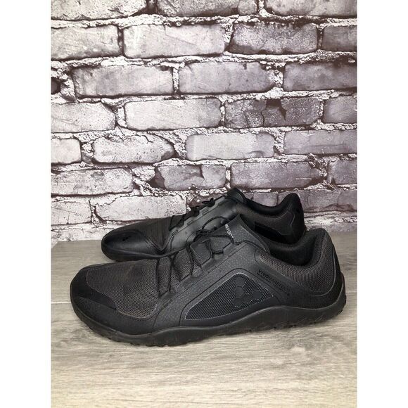 Vivobarefoot Primus Trail Firm Ground Black Mesh Running Shoes Men Sz 47EU/13.5M - Picture 1 of 16